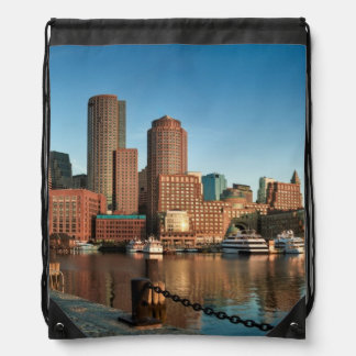 Boston skyline drawstring bag