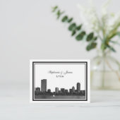 Boston Skyline Etched Framed Escort Cards #2 (Standing Front)