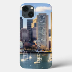 Boston skyline from waterfront iPhone 13 case