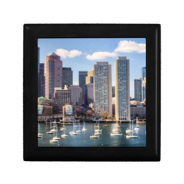 Boston skyline from waterfront jewelry box (Front)