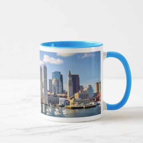 Boston skyline from waterfront mug