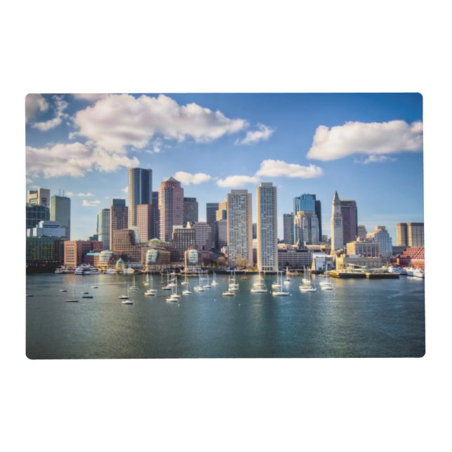 Boston skyline from waterfront placemat (Front)