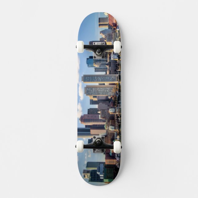 Boston skyline from waterfront skateboard (Front)