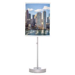Boston skyline from waterfront table lamp
