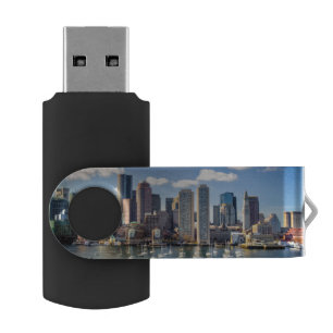 Boston skyline from waterfront USB flash drive