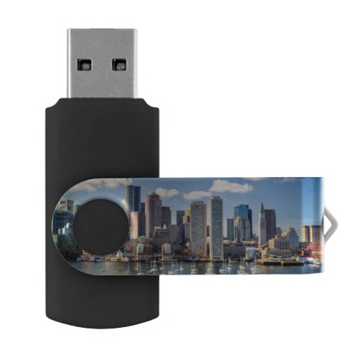Boston skyline from waterfront USB flash drive