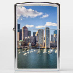 Boston skyline from waterfront zippo lighter
