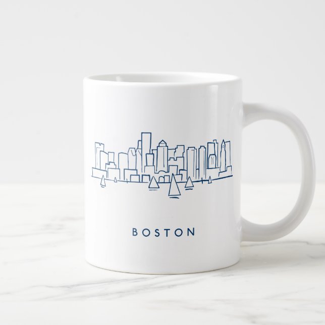 Boston Skyline Giant Coffee Mug (Right)