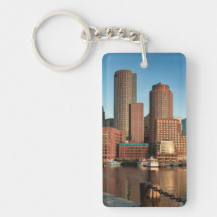 Boston skyline keychain