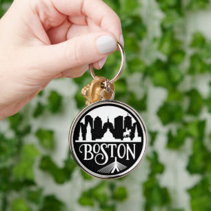 Boston Skyline Keychain