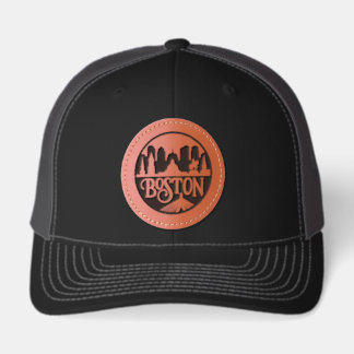 Boston Skyline Leather Patch Hat