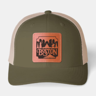 Boston Skyline Leather Patch Hat