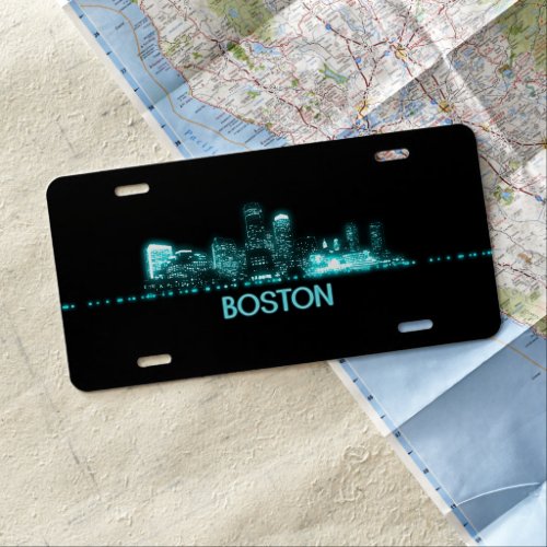 Boston Skyline License Plate