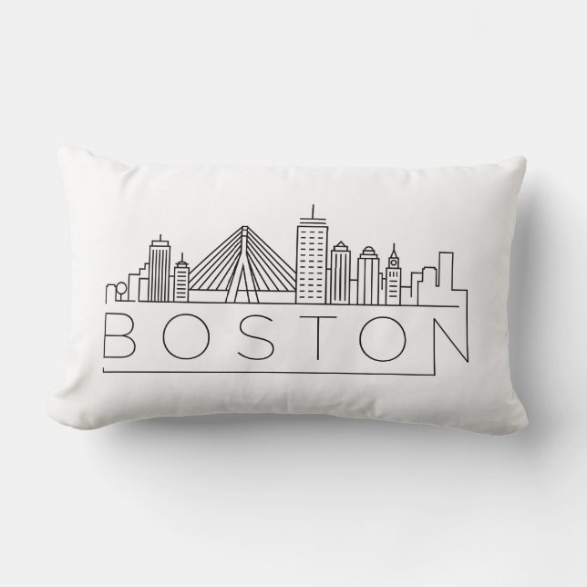 Boston Skyline Lumbar Pillow (Front)