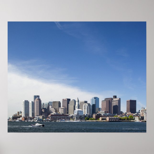 Boston Skyline, Massachusetts Poster (Front)