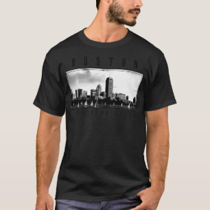 Boston Skyline Massachusetts Pride Vintage Boston T-Shirt