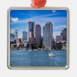 Boston Skyline Metal Ornament