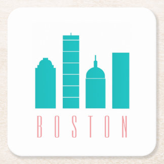 Boston Skyline Paper Coaster