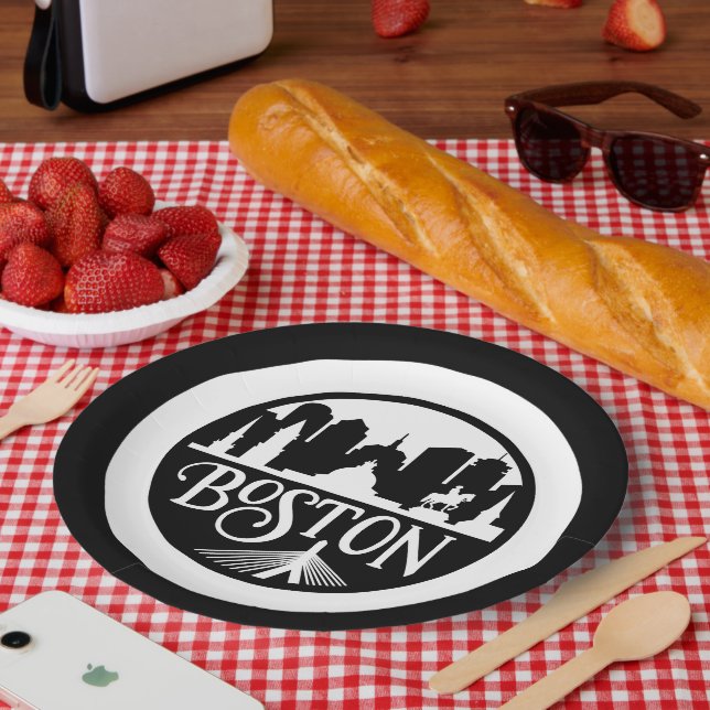 Boston Skyline Paper Plates (Picnic)