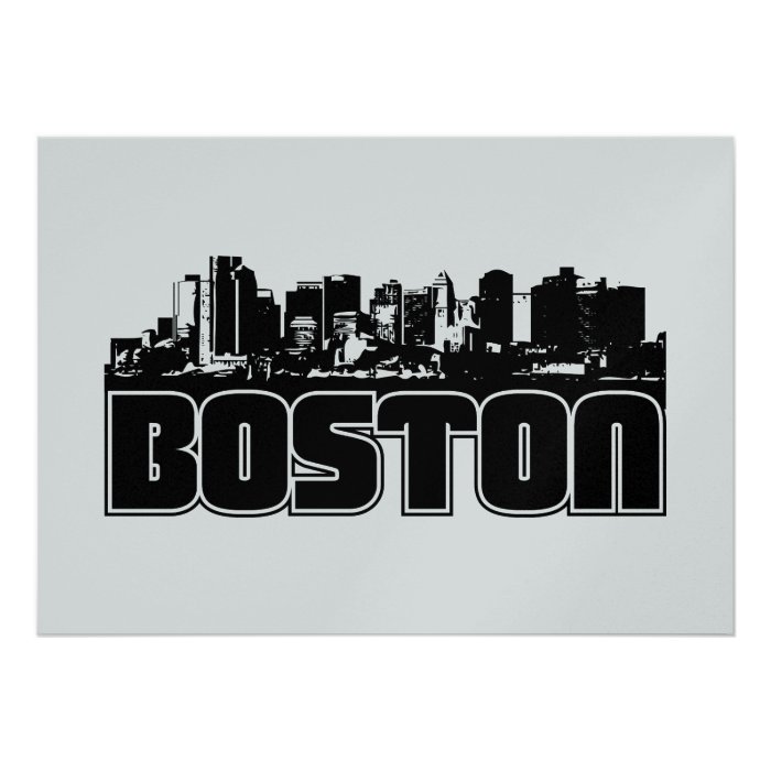 Boston Skyline Personalized Invite