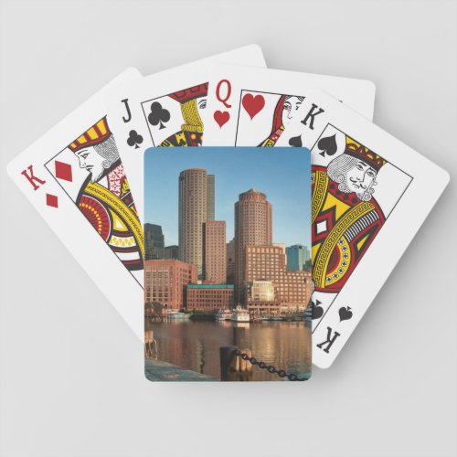 Boston skyline playing cards