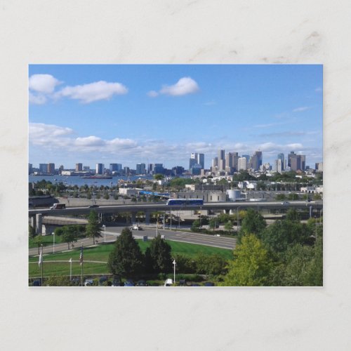 Boston Skyline postcard