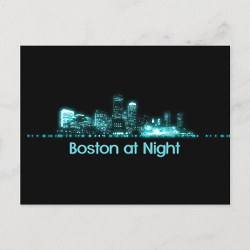Boston Skyline Postcard
