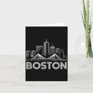 Boston Skyline Retro Vintage City Lovers Card