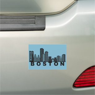Boston Skyline Silhouette  Car Magnet