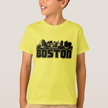 Boston Skyline T-shirt by TurnRight at Zazzle
