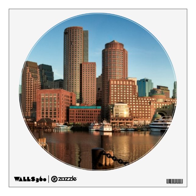 Boston skyline wall sticker (Front)