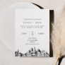 Boston Skyline Wedding Invitation with Photo