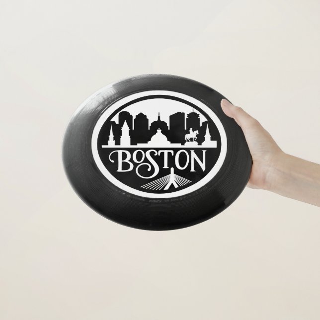 Boston Skyline Wham-O Frisbee (In Hand)