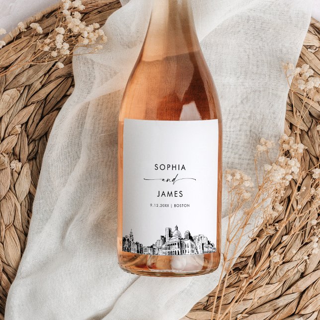 Boston Skyline Wine Label (Creator Uploaded)