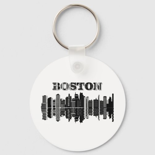 Boston Skyscrapers Building Keychain
