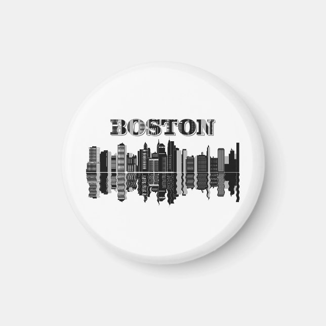 Boston Skyscrapers Building Magnet (Front)