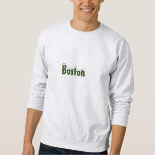 "Boston" snow green letters - Hoodies & Sweatshirt