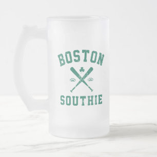 Boston Southie Frosted Glass Beer Mug