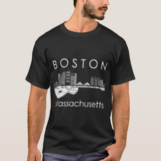 Boston Souvenir Men Massachusetts Gift Skyline Mus T-Shirt