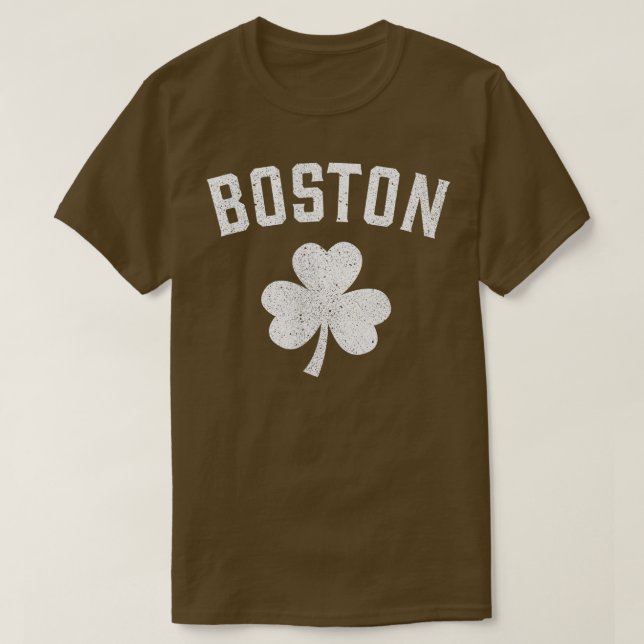 Boston St Patricks day shirt  Pattys day shamrock  (Design Front)