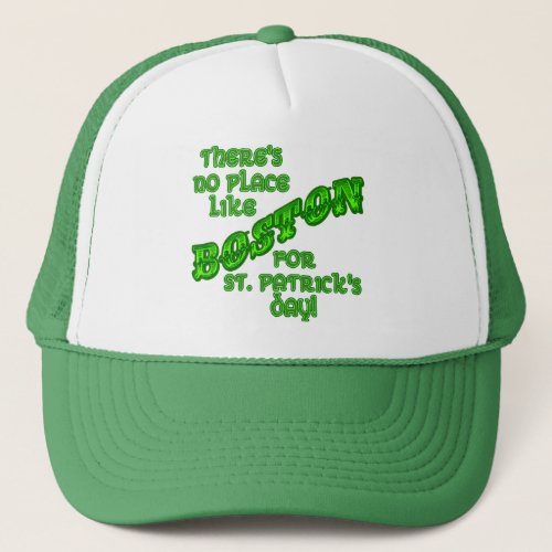 BOSTON St Patricks Day Trucker Hat