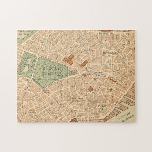 Boston Street Map Jigsaw Puzzle