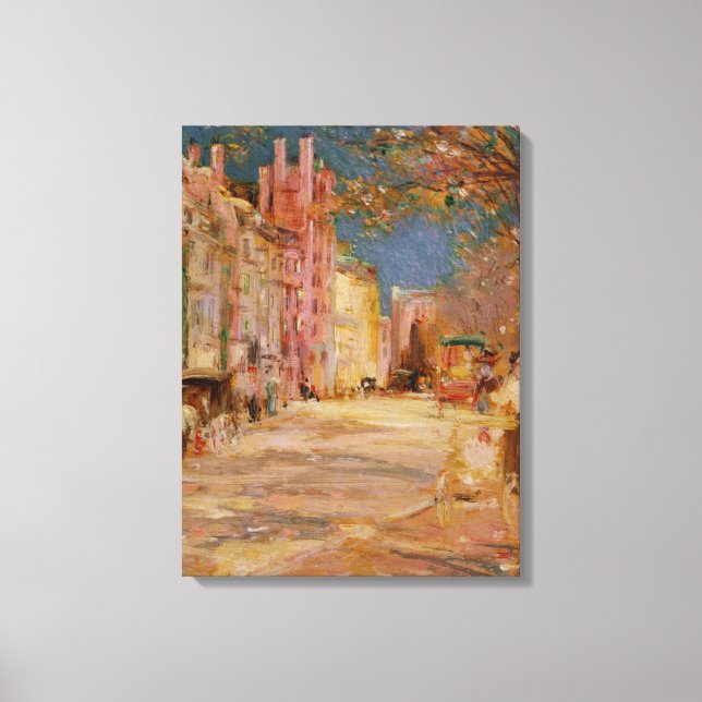 Boston Street Scene - Edward Mitchell Bannister  Canvas Print (Front)