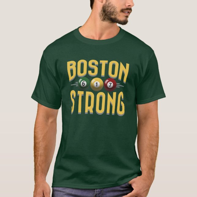 Boston Strong 617 Billiards T-Shirt (Front)