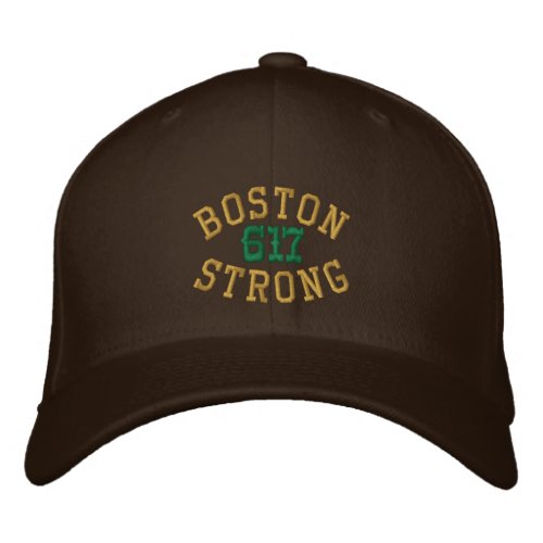 Boston Strong 617 Embroidered Baseball Cap