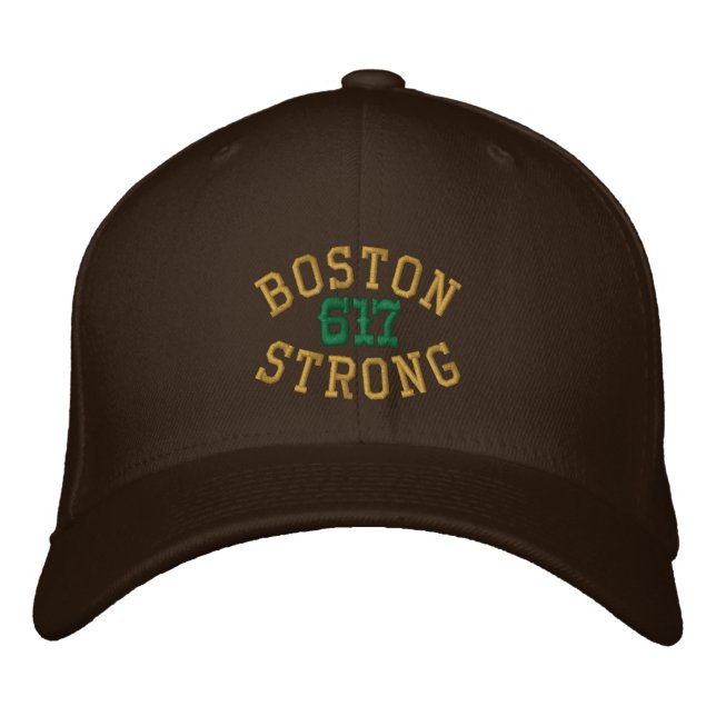 Boston Strong 617 Embroidered Baseball Cap (Front)