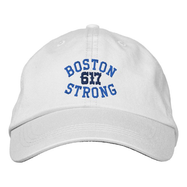 Boston Strong 617 Embroidered Baseball Hat (Front)