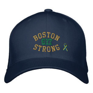 Boston Strong 617 Ribbon Edition Embroidered Baseball Hat