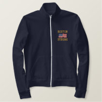 Boston Strong American Flag Embroidery Embroidered Jacket Boston Strong American Flag Embroidery Embroidered Jacket
