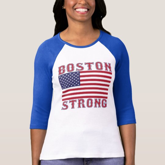 BOSTON STRONG American Flag T-shirt